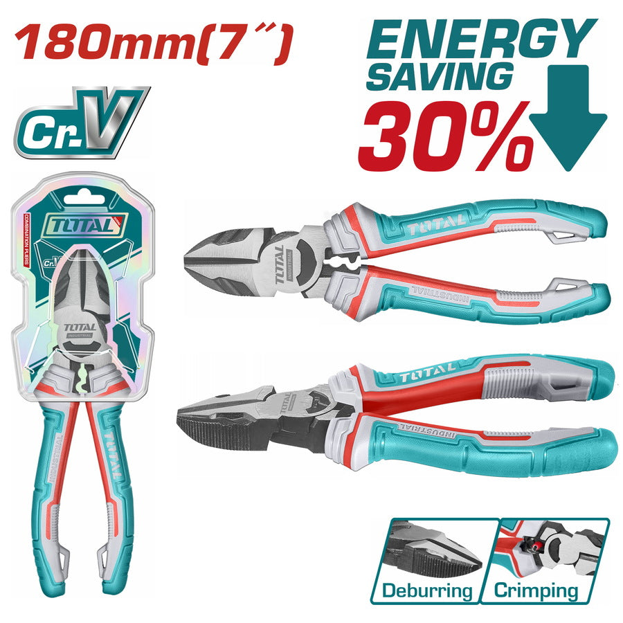 High leverage diagonal cutting pliers 7"