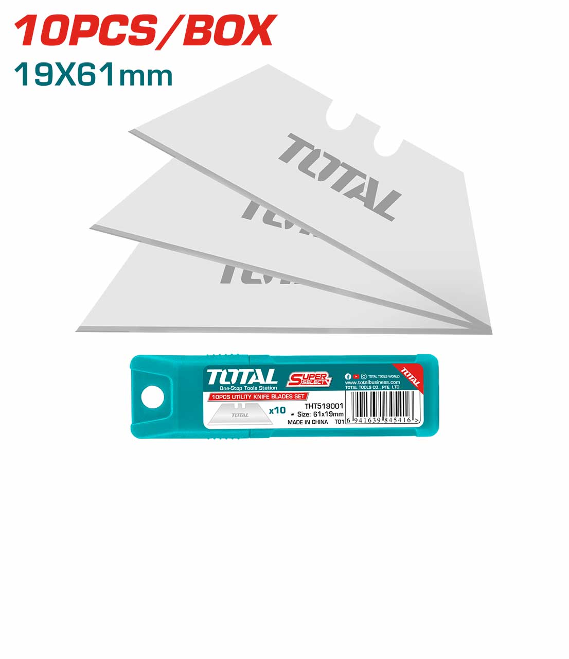 10 Pcs utility knife blades set