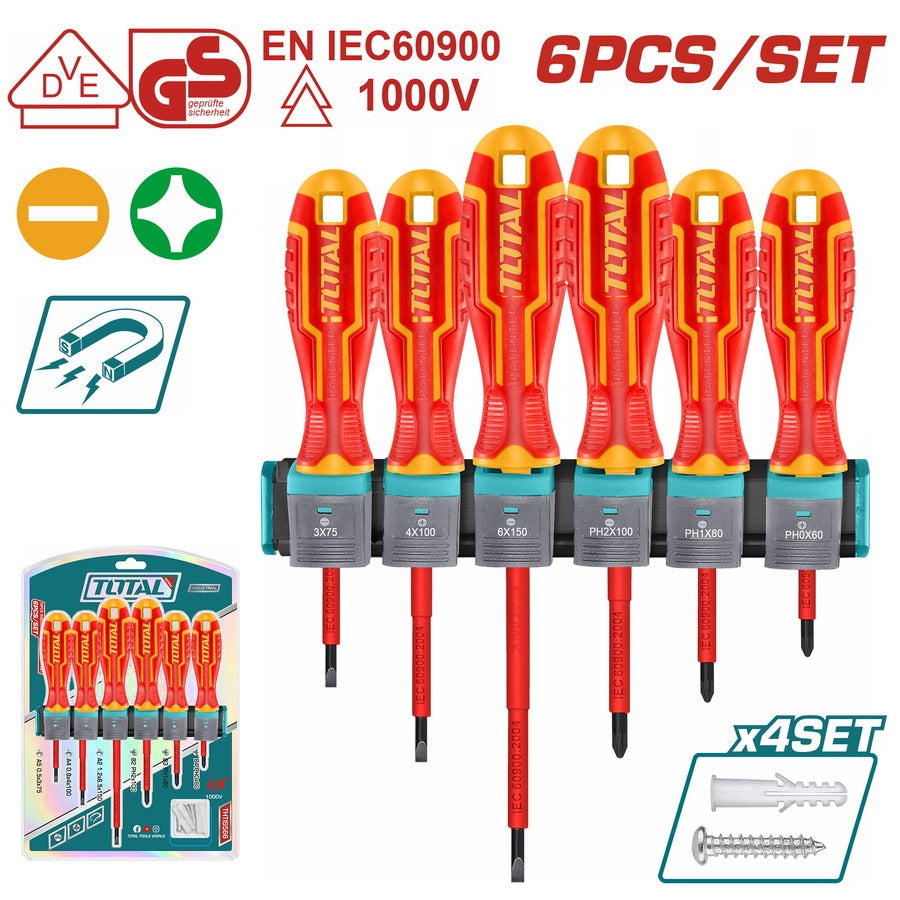 6 Pcs insulated screwdriver set