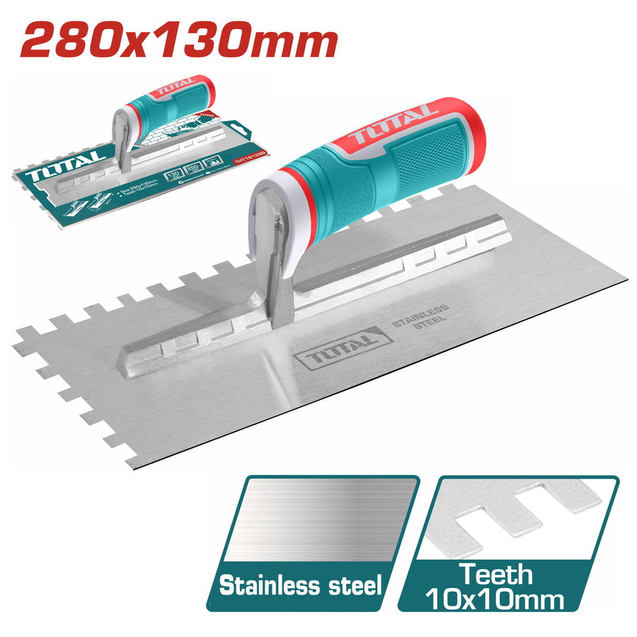Plastering trowel with teeth(Plastic handle)