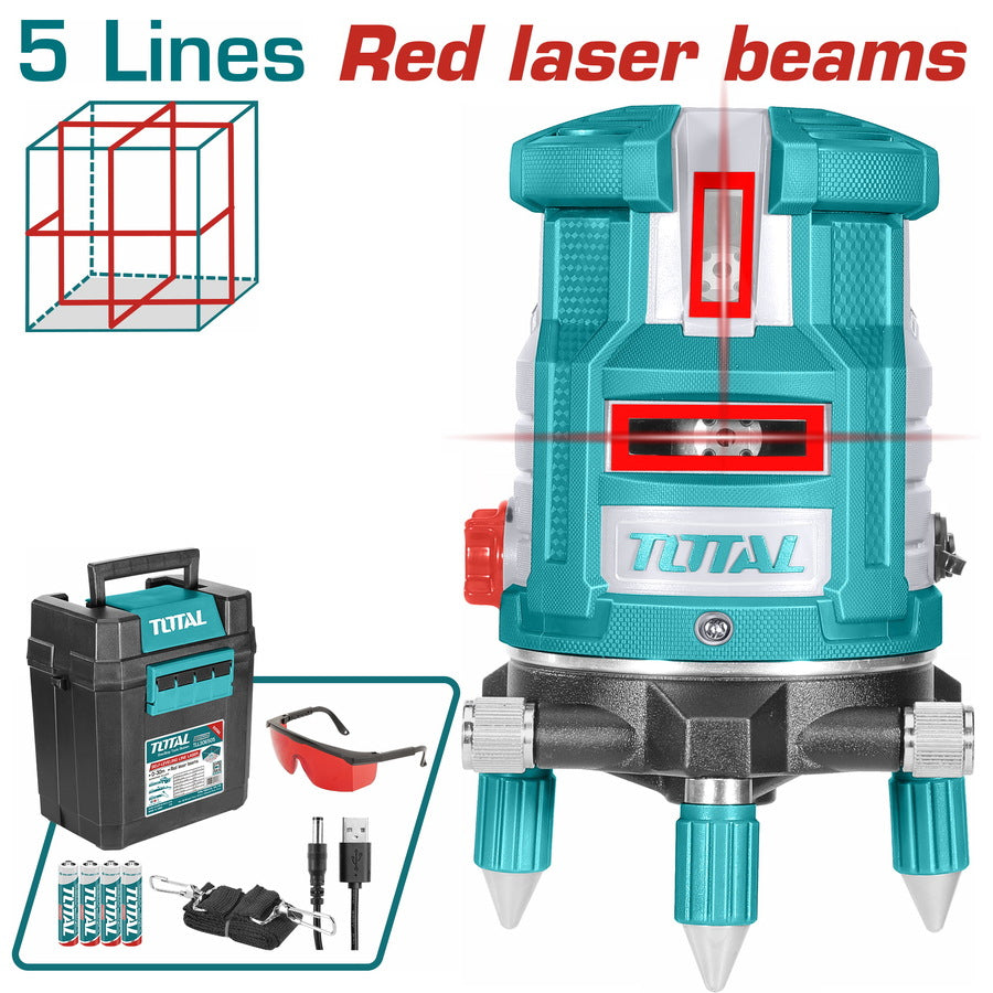 Self-leveling line laser 5 lines